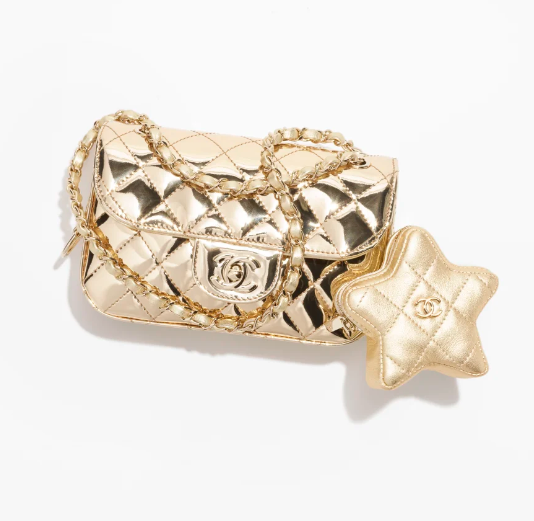 Chanel Mini Flap Bag Star Coin Bag AS4646 Gold