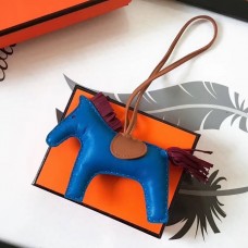 Replica Handbag Store Rodeo Horse Bag Charm In Blue/Camarel/Ruby Leather