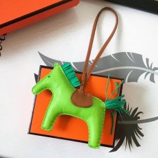 Replica Handbag Store Rodeo Horse Bag Charm In Fruit Green/Camarel/Green Leather