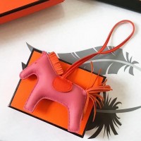 Replica Handbag Store Rodeo Horse Bag Charm In Pink/Orange Leather Replica Handbag Store Rodeo Horse Bag Charm In Pink/Orange Leather