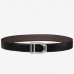 Replica Handbag Store Etrier Buckle Belt &amp; Chocolate Clemence 32 MM Strap