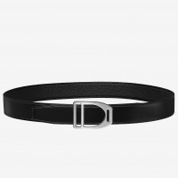 Replica Handbag Store Etrier Buckle Belt &amp; Black Clemence 32 MM Strap
