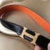 Replica Handbag Store H Belt Buckle & Orange Clemence 32 MM Strap