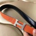 Replica Handbag Store H Belt Buckle & Orange Clemence 32 MM Strap