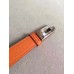 Replica Handbag Store Orange Epsom Kelly Belt With Palladium Hardware