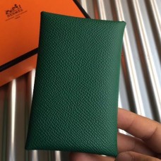 Replica Handbag Store Green Epsom Calvi Card Holder