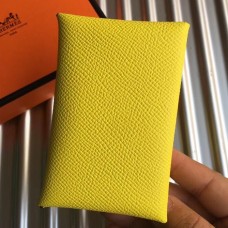 Replica Handbag Store Yellow Epsom Calvi Card Holder