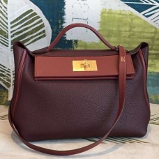 Replica Handbag Store 24/24 29 Bag In Bordeaux Clemence Calfskin