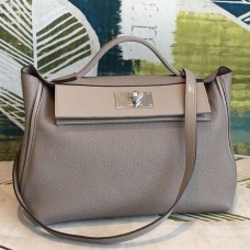 Replica Handbag Store 24/24 29 Bag In Gris Asphalt Clemence Calfskin
