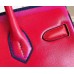 Replica Handbag Store Red With Indigo Piping Goatskin Birkin 30cm Bag
