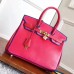 Replica Handbag Store Red With Indigo Piping Goatskin Birkin 30cm Bag