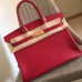Replica Handbag Store Red Clemence Birkin 30cm Handmade Bag