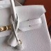 Replica Handbag Store White Clemence Birkin 30cm Handmade Bag