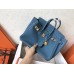 Replica Handbag Store Blue Jean Clemence Birkin 25cm Handmade Bag