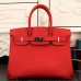 Replica Handbag Store Birkin 30cm 35cm Bag In Red Clemence Leather