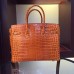 Replica Handbag Store Birkin 30cm 35cm Bag In Orange Crocodile Leather Replica Handbag Store Birkin 30cm 35cm Bag In Orange Crocodile Leather