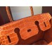 Replica Handbag Store Birkin 30cm 35cm Bag In Orange Crocodile Leather Replica Handbag Store Birkin 30cm 35cm Bag In Orange Crocodile Leather