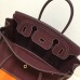 Replica Handbag Store Birkin Ghillies 30cm In Burgundy Swift Leather