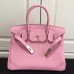 Replica Handbag Store Birkin Ghillies 30cm In Pink Swift Leather