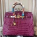 Replica Handbag Store Birkin 30cm 35cm Bag In Fuchsia Crocodile Leather