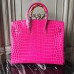 Replica Handbag Store Birkin 30cm 35cm Bag In Rose Red Crocodile Leather