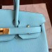 Replica Handbag Store Blue Atoll Epsom Birkin 30cm Handmade Bag