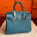 Replica Handbag Store Blue Jean Epsom Birkin 30cm Handmade Bag