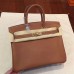 Replica Handbag Store Brown Clemence Birkin 25cm Handmade Bag
