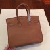 Replica Handbag Store Brown Clemence Birkin 25cm Handmade Bag