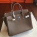 Replica Handbag Store Etoupe Clemence Birkin 25cm Handmade Bag