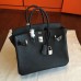 Replica Handbag Store Black Clemence Birkin 25cm Handmade Bag