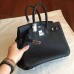 Replica Handbag Store Black Clemence Birkin 25cm Handmade Bag