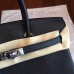 Replica Handbag Store Black Clemence Birkin 25cm Handmade Bag