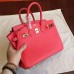 Replica Handbag Store Rose Red Epsom Birkin 25cm Handmade Bag Replica Handbag Store Rose Red Epsom Birkin 25cm Handmade Bag