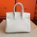 Replica Handbag Store White Epsom Birkin 25cm Handmade Bag