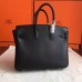 Replica Handbag Store Black Swift Birkin 25cm Handmade Bag