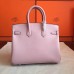 Replica Handbag Store Rose Dragee Swift Birkin 25cm Handmade Bag