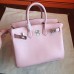 Replica Handbag Store Rose Dragee Swift Birkin 25cm Handmade Bag