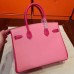 Replica Handbag Store Pink Espom Horseshoe Brikin 30cm Handmade Bag