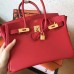 Replica Handbag Store Red Swift Birkin 30cm Handmade Bag