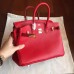 Replica Handbag Store Red Epsom Birkin 25cm Handmade Bag