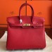 Replica Handbag Store Red Epsom Birkin 25cm Handmade Bag