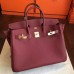 Replica Handbag Store Bordeaux Clemence Birkin 35cm Handmade Bag