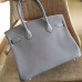 Replica Handbag Store Blue Lin Clemence Birkin 35cm Handmade Bag