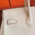 Replica Handbag Store Pearl Grey Clemence Birkin 35cm Handmade Bag
