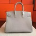 Replica Handbag Store Pearl Grey Clemence Birkin 35cm Handmade Bag