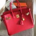 Replica Handbag Store Red Clemence Birkin 35cm Handmade Bag