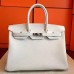 Replica Handbag Store White Clemence Birkin 35cm Handmade Bag