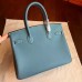 Replica Handbag Store Blue Jean Epsom Birkin 35cm Handmade Bag