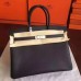 Replica Handbag Store Black Epsom Birkin 35cm Handmade Bag